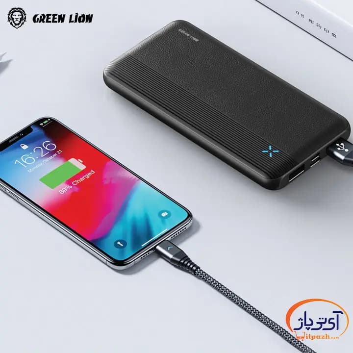پاوربانک گرین لاین Milos توان 20 وات ظرفیت 10000 میلی آمپر — تصویر ۳
