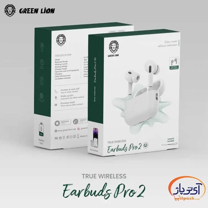 هندزفری بلوتوثی گرین لاین Earbuds Pro 2 ANC — تصویر ۶
