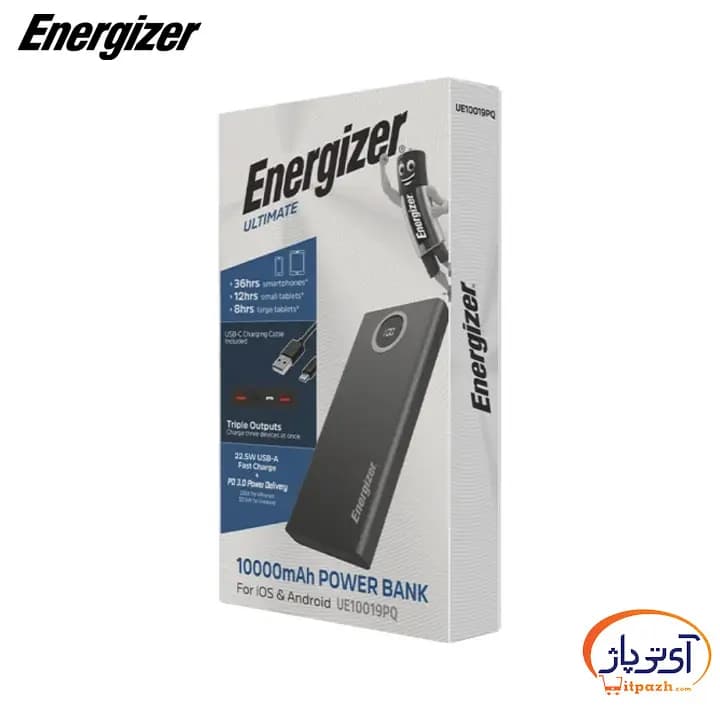 پاوربانک انرجایزر UE10019PQ 22.5W PD ظرفیت 10000mAh — تصویر ۷