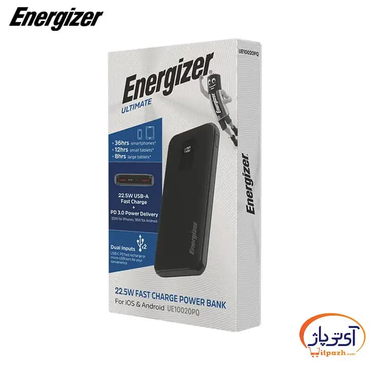 پاوربانک انرجایزر UE10020PQ 22.5W PD ظرفیت 10000mAh — تصویر ۷