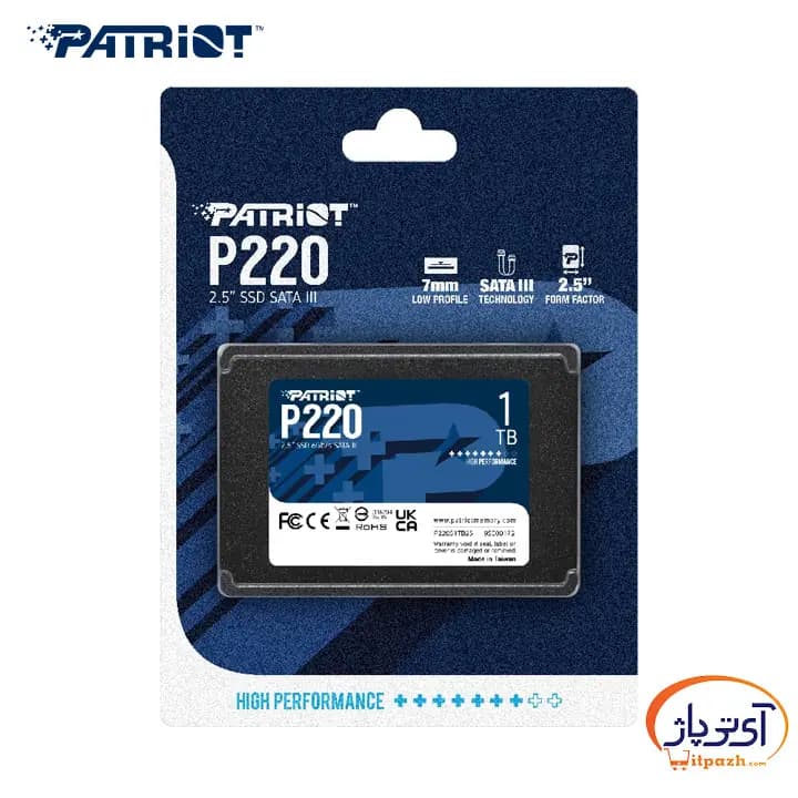 اس اس دی اینترنال SATA3.0 پتریوت P220 ظرفیت 1 ترابایت — تصویر ۴