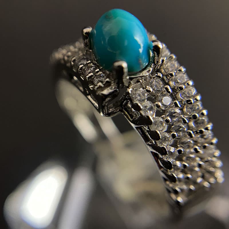 انگشتر فیروزه زنانه (کد 2351)