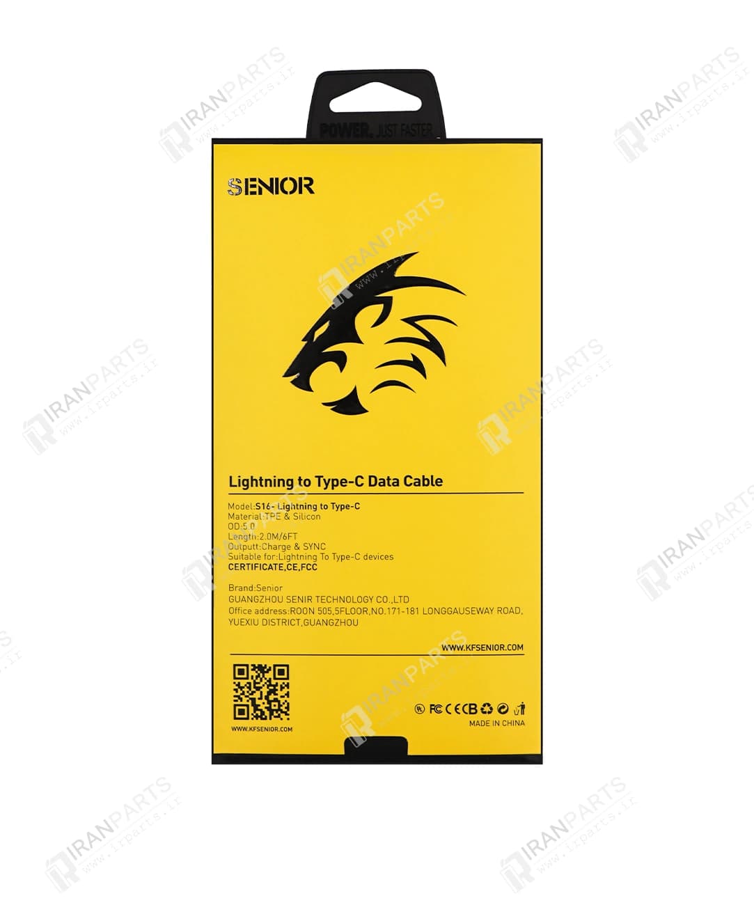 کابل شارژ سیلیکونی 2 متری تایپ سی به لایتنینگ مدل KF Senior S16-C.iP — تصویر ۴