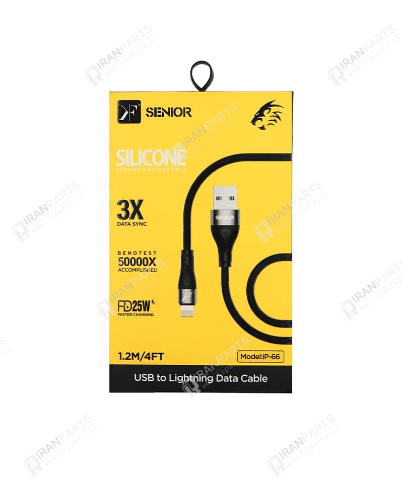 کابل شارژ سیلیکونی 1.2 متری میکرو مدل KF Senior M-66 — تصویر ۴