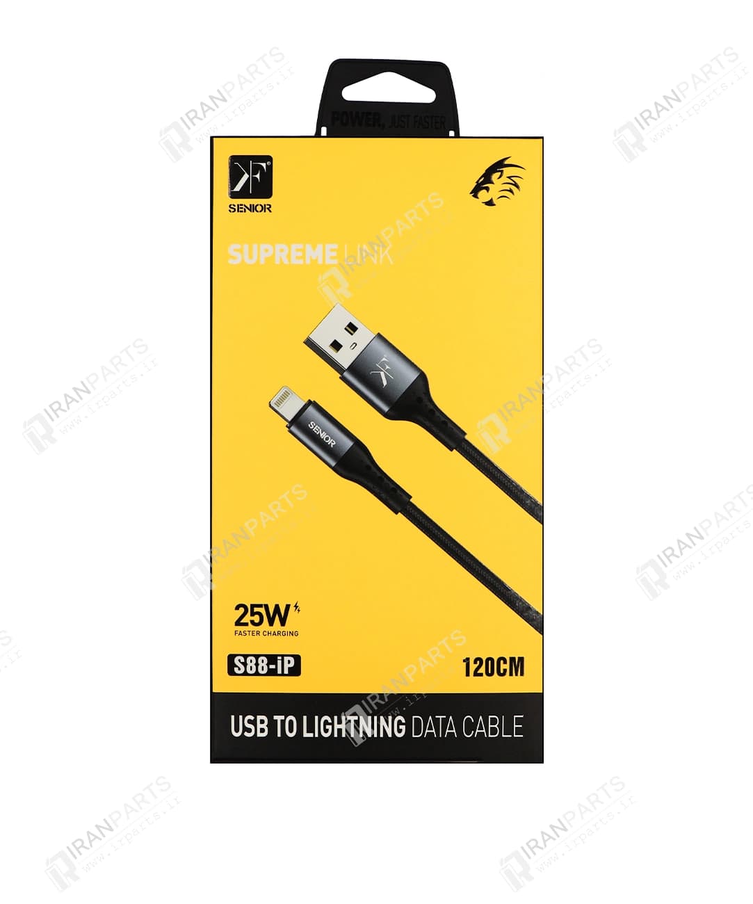 کابل شارژ 1.2 متری لایتنینگ کی اف سنیور مدل KF Senior S88-iP
