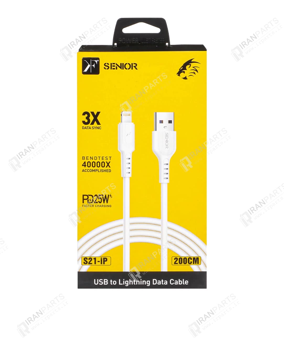 کابل شارژ 2 متری لایتنینگ کی اف سنیور مدل KF Senior S21-iP — تصویر ۳