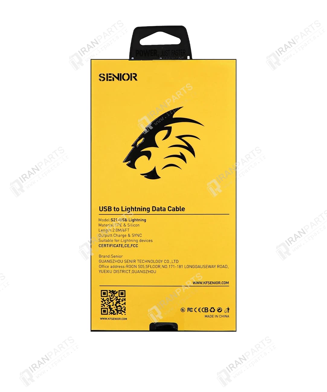 کابل شارژ 2 متری لایتنینگ کی اف سنیور مدل KF Senior S21-iP — تصویر ۴