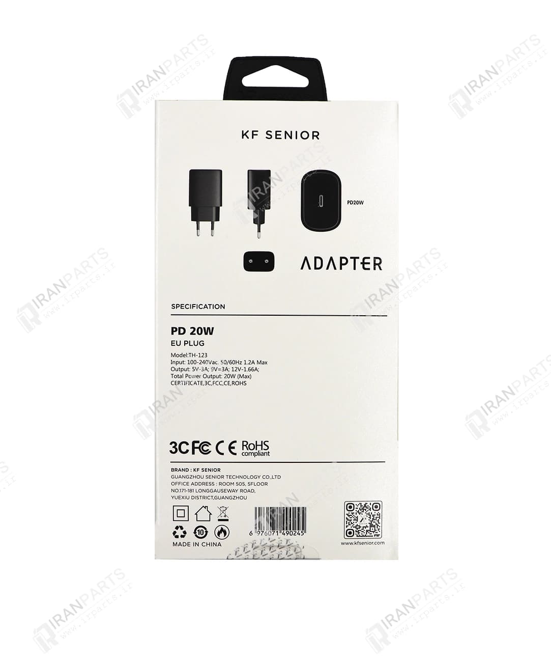 شارژر 20 وات کی اف سنیور مدل KF Senior TH-123 — تصویر ۷