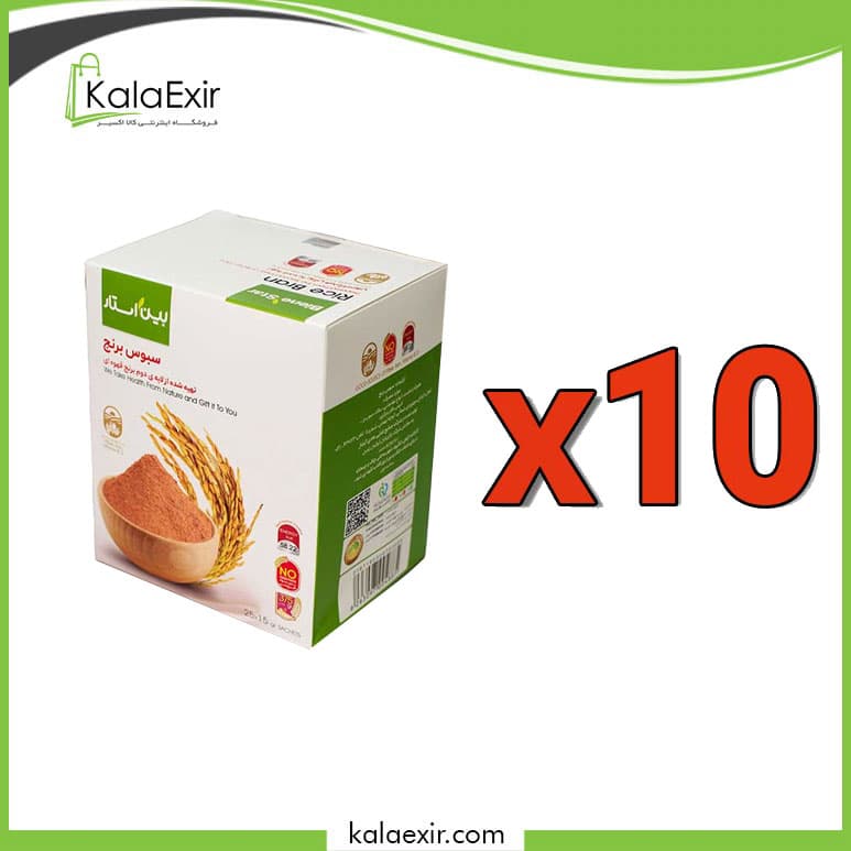 سبوس برنج قهوه ای بین استار دکتر بیز پک 10 عددی — تصویر ۳