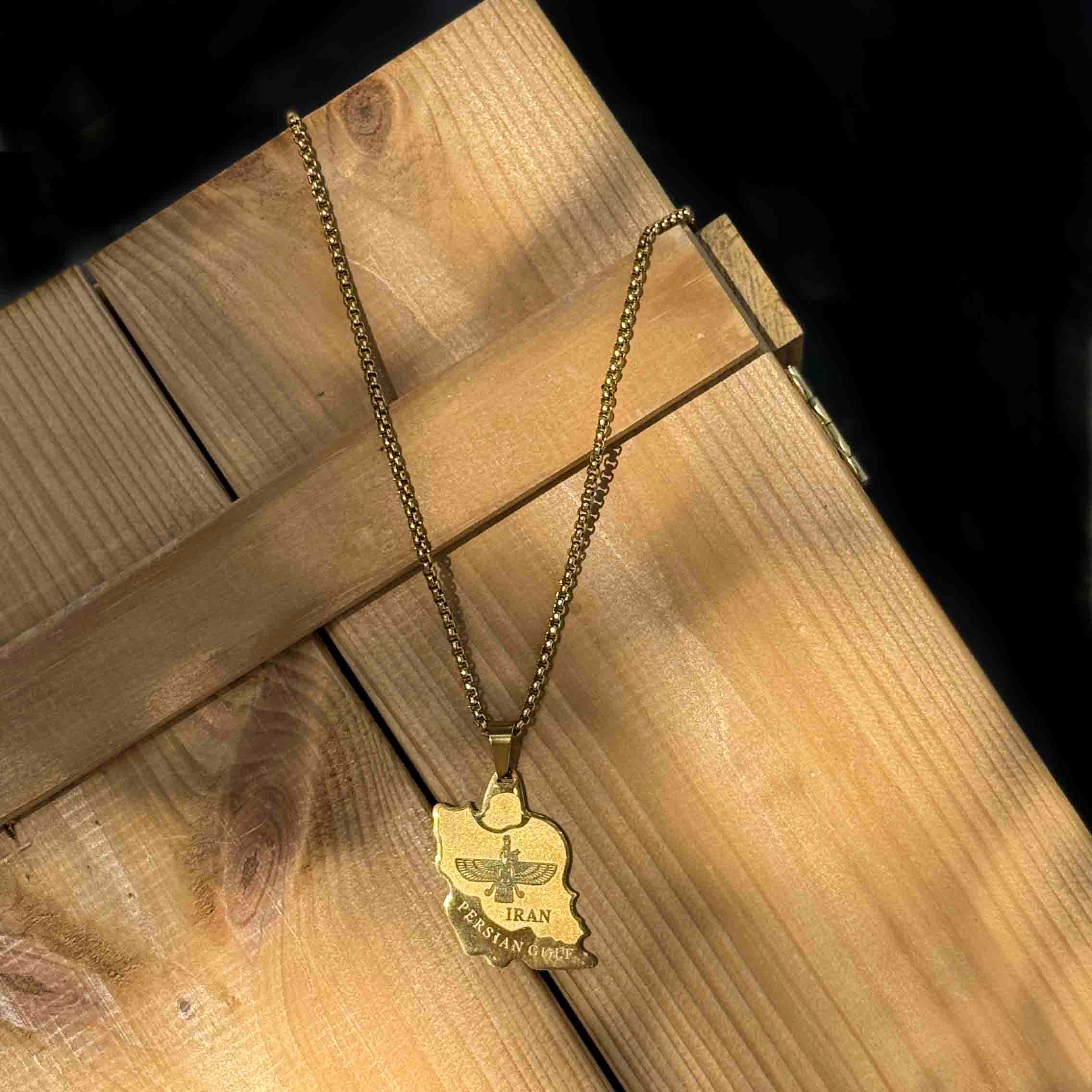 گردنبند استیل طرح IRAN کد (5258)