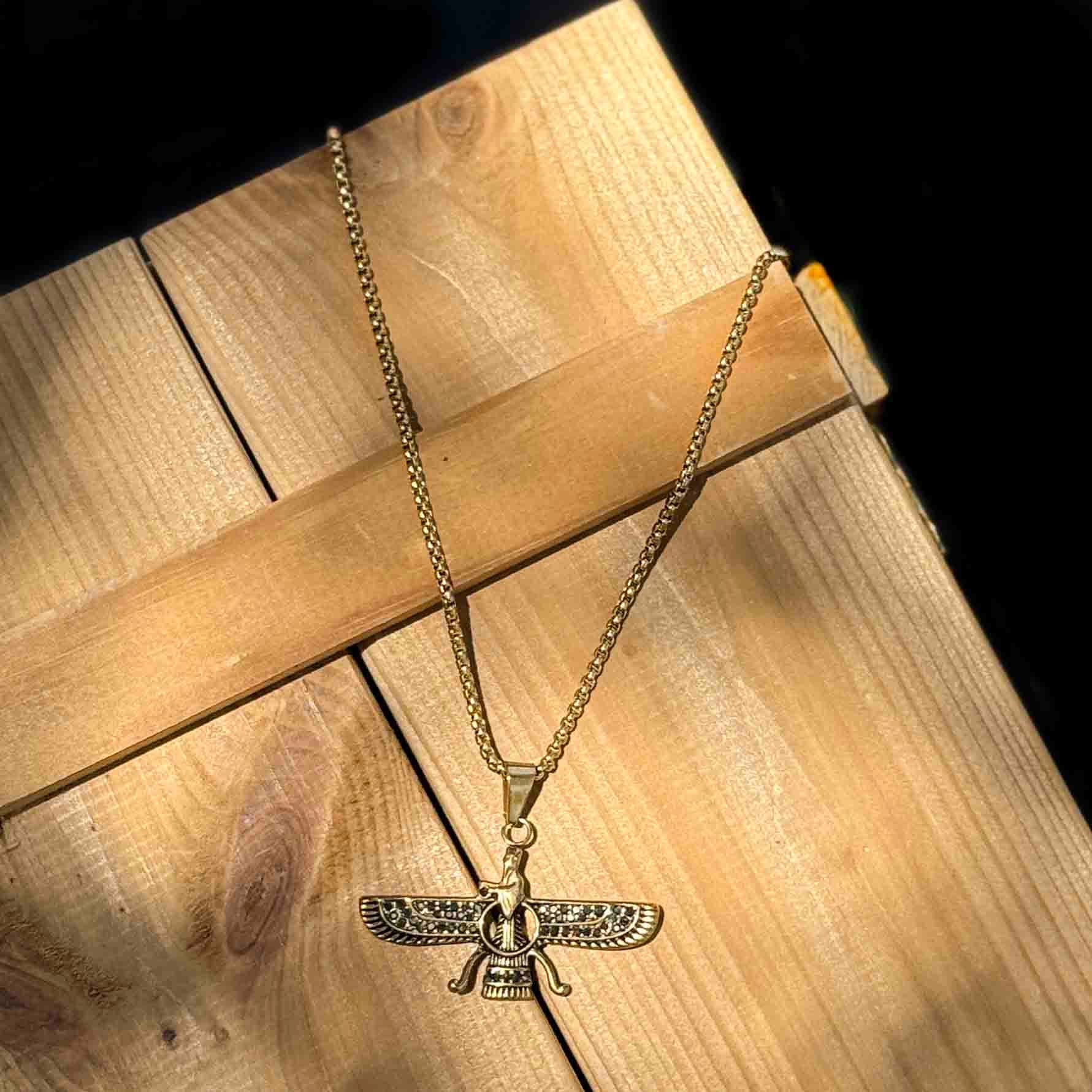 گردنبند استیل طرح کوروش کد (5256) — تصویر ۳