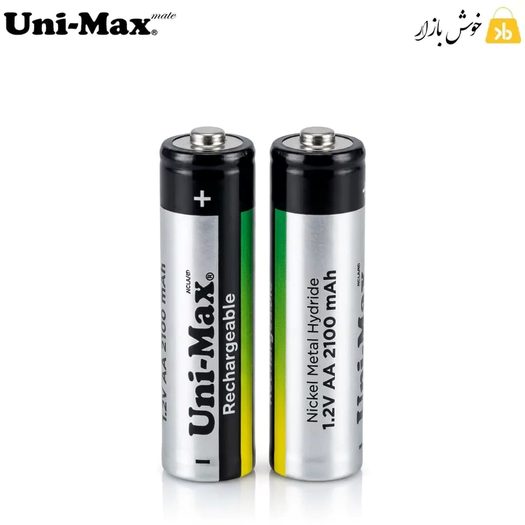باتری شارژی قلمی یونیمکس (Uni-Max) سری Lite ظرفیت 2100mAh — تصویر ۳