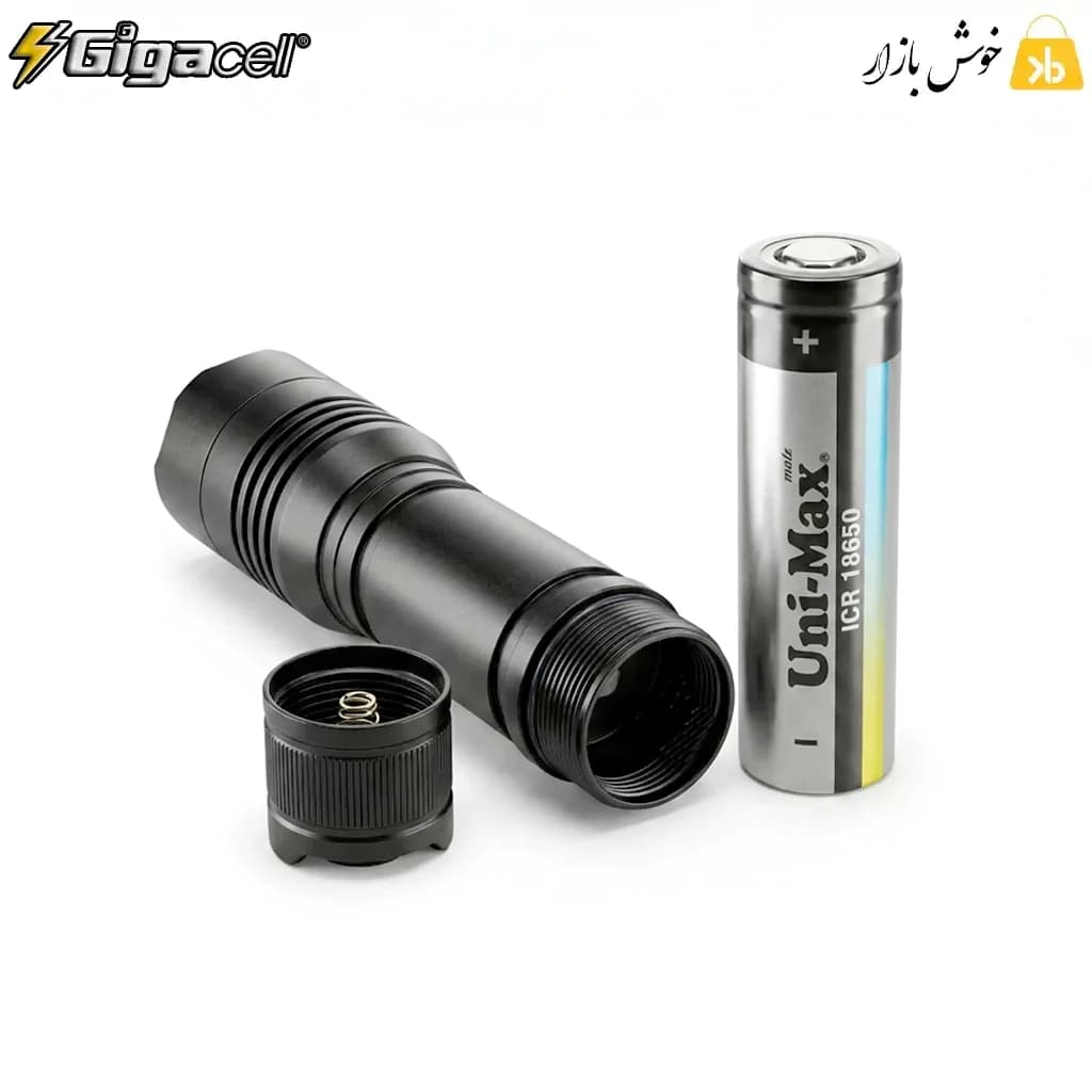 باتری شارژی لیتیوم یون 18650 یونی مکس (Uni-Max) ظرفیت 1500 میلی‌ آمپر – دو سر تخت — تصویر ۱۲