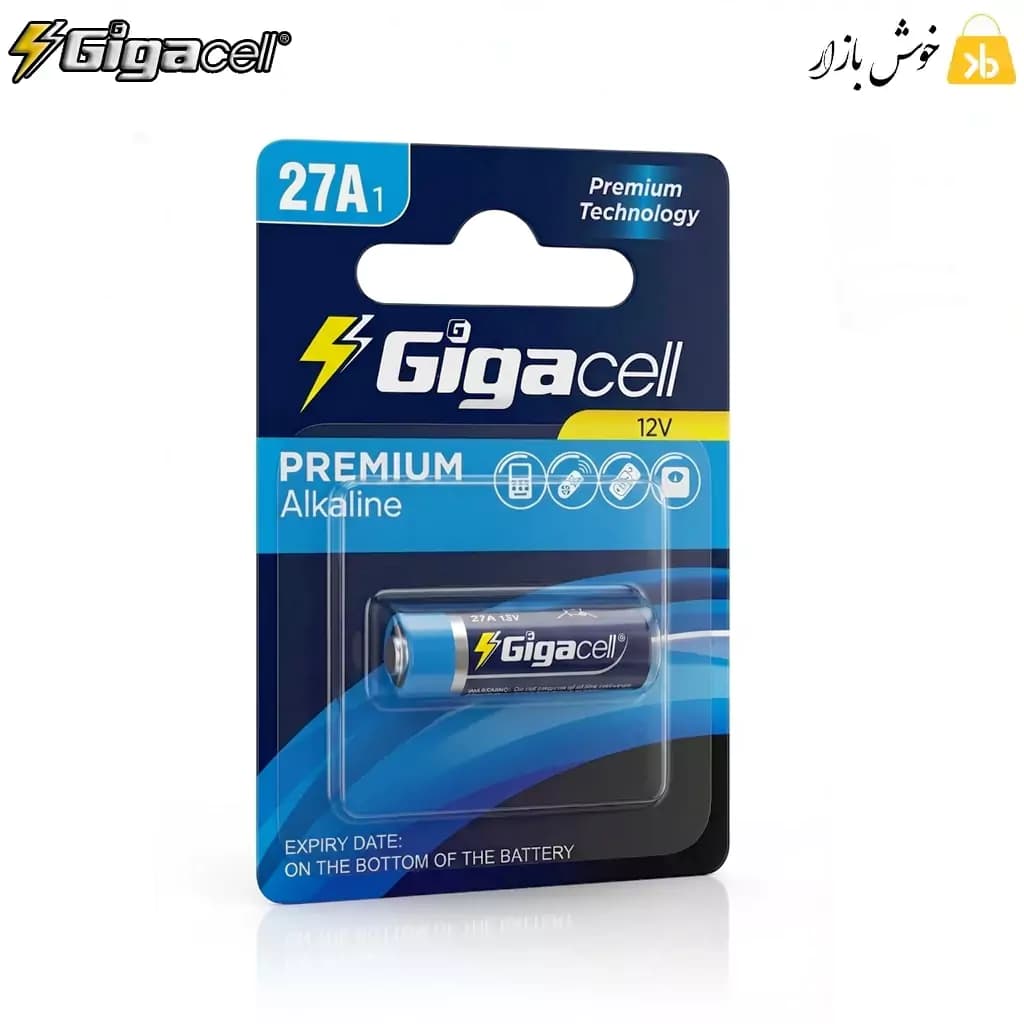 باتری ریموتی 27A گیگاسل (Gigacell) مدل پریمیوم آلکالاین — تصویر ۲