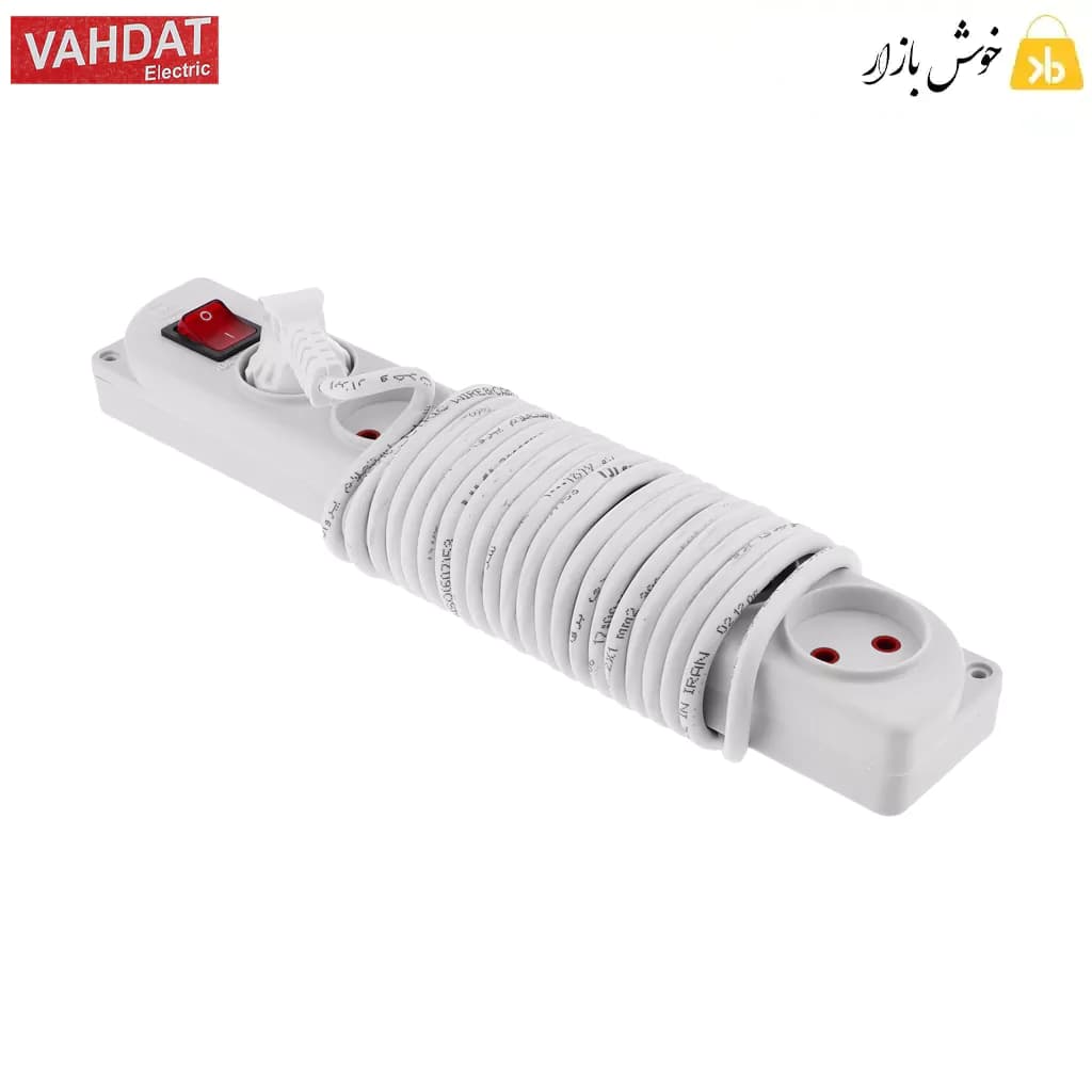 چندراهی برق وحدت الکتریک 6 خانه کلیددار بدون ارت (مغزی پلی آمید) — تصویر ۵
