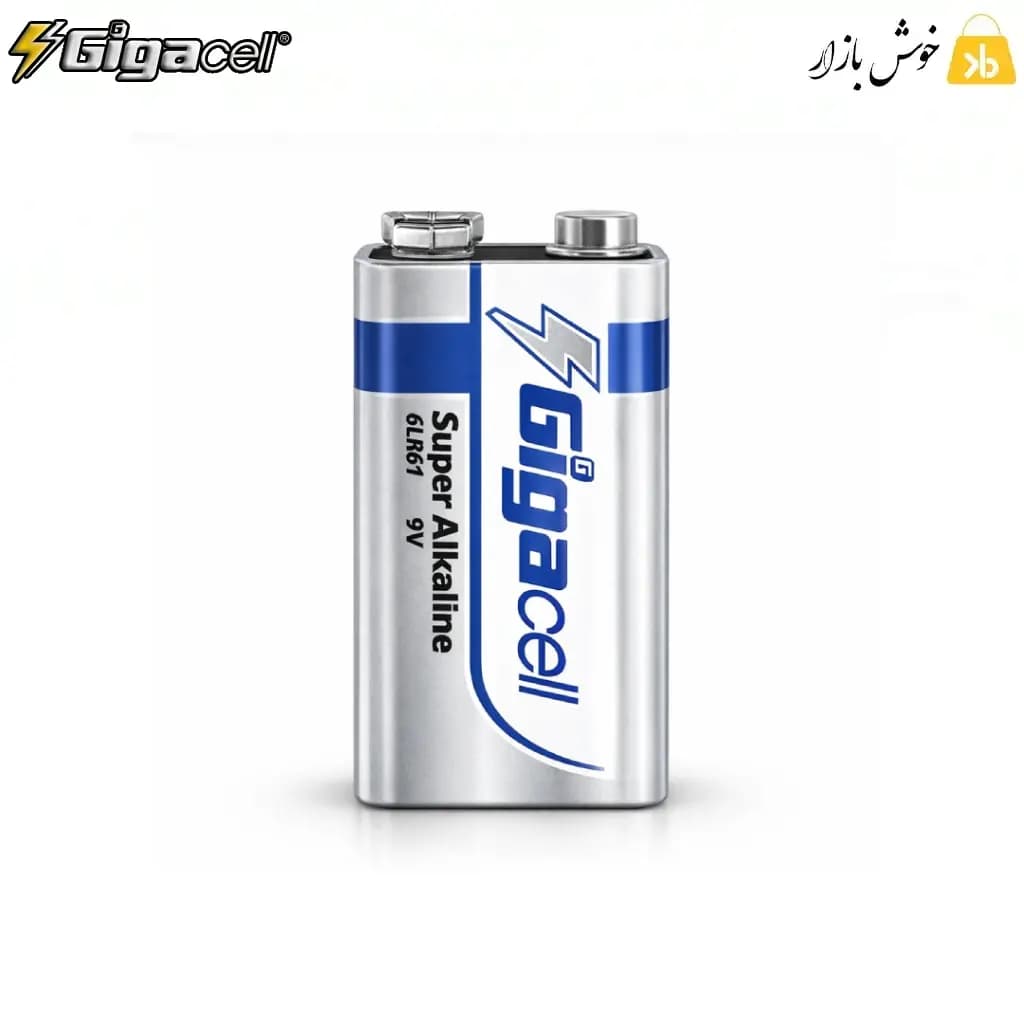 باتری کتابی 9 ولت گیگاسل (6LR61) مدل Super Alkaline — تصویر ۳