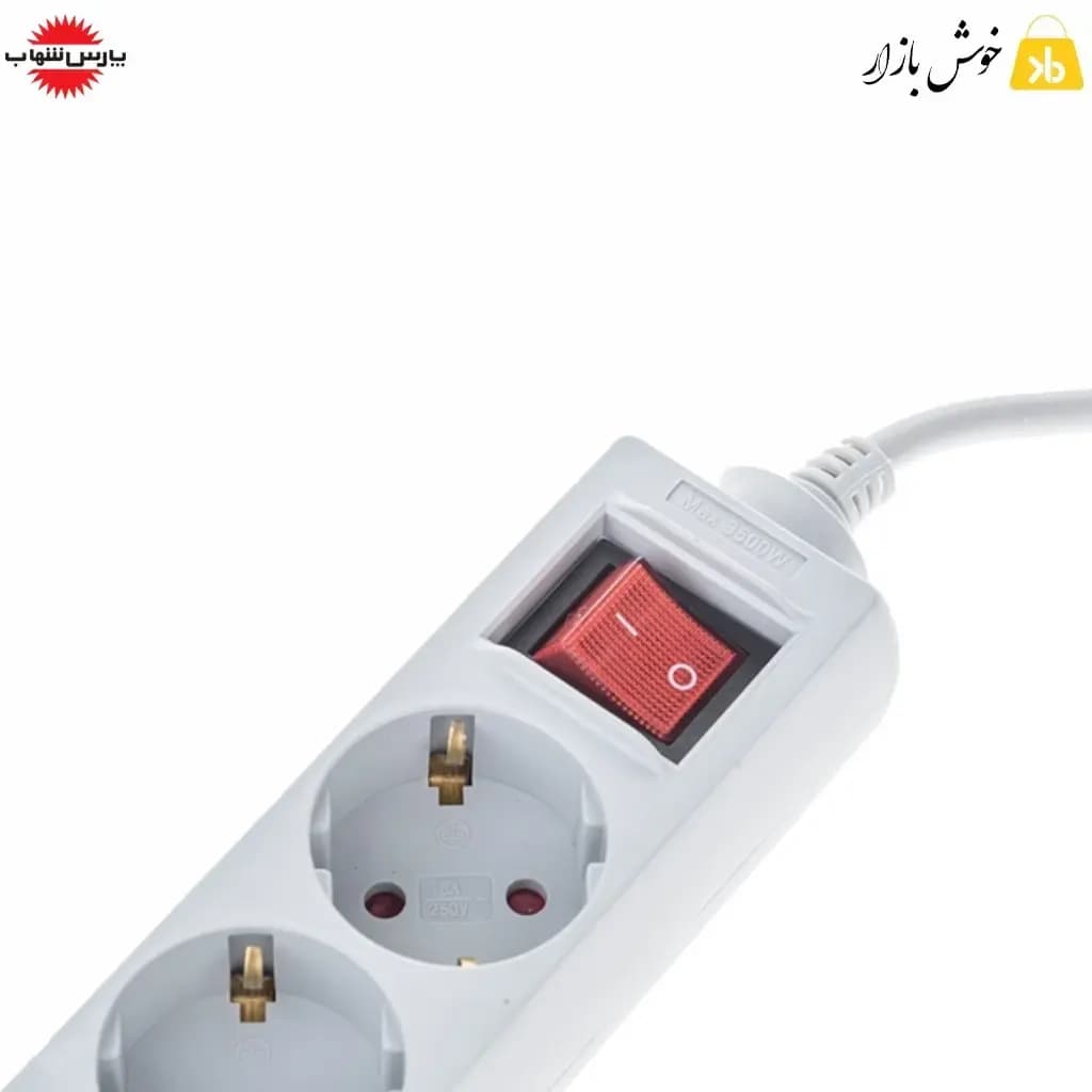 چندراهی برق 3 خانه ارتدار پارس شهاب مدل EM-3 با کابل 1.8 متری — تصویر ۱۲