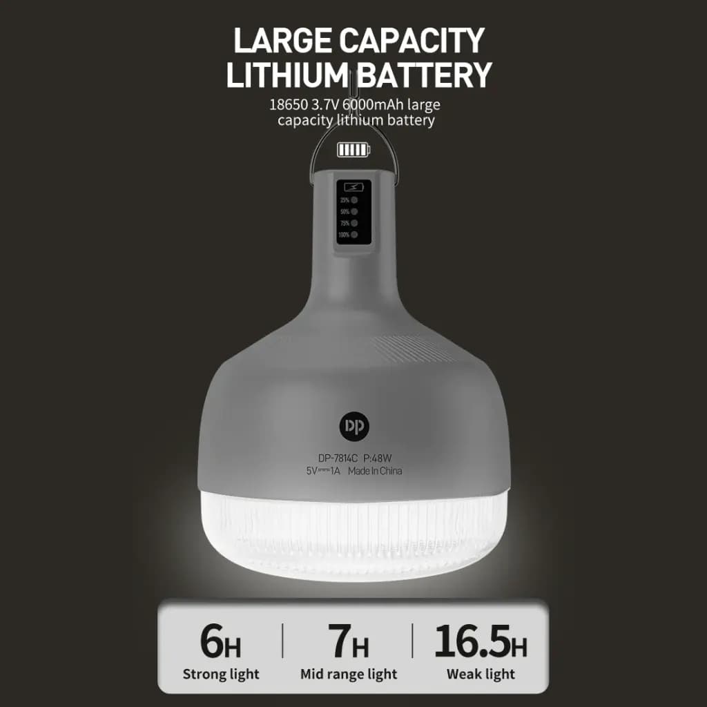 چراغ شارژی 48 وات دی پی مدل DP-7814C — تصویر ۶