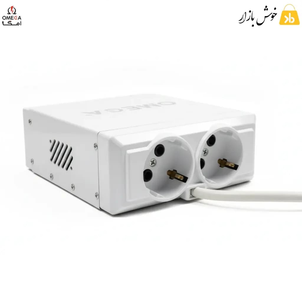 محافظ یخچال امگا مدل F2100 | دو پریز ارتدار با کابل 2 متری | 10 آمپر — تصویر ۱۲
