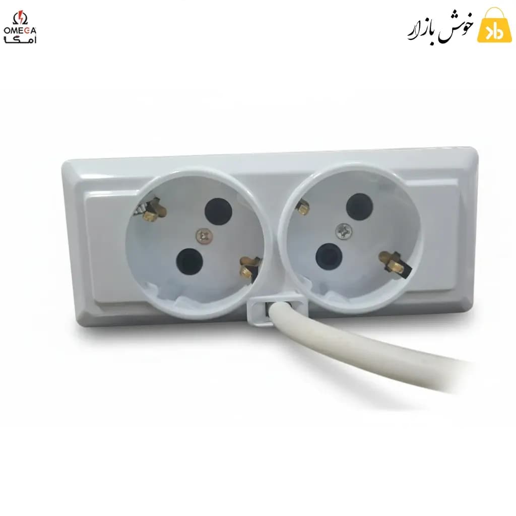 محافظ یخچال امگا مدل F2100 | دو پریز ارتدار با کابل 2 متری | 10 آمپر — تصویر ۳