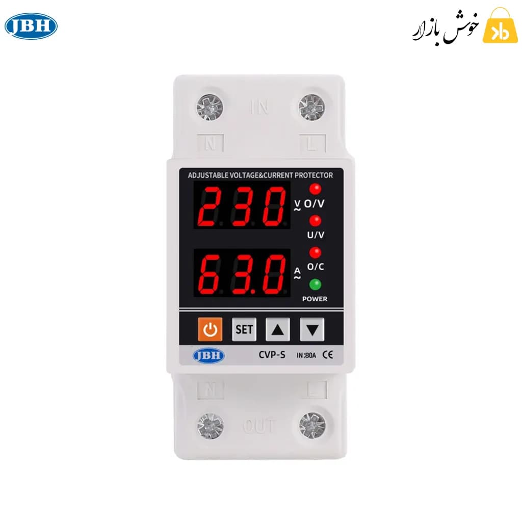 محافظ ولتاژ جریان JBH مدل تک فاز 80 آمپر — تصویر ۲