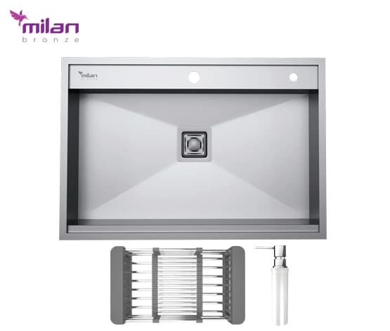 سینک ظرفشویی توکار استیل میلان مدل 4075 s02