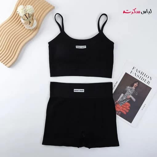 ست نیم تنه و شلوارک ورزشی ls01778 — تصویر ۸