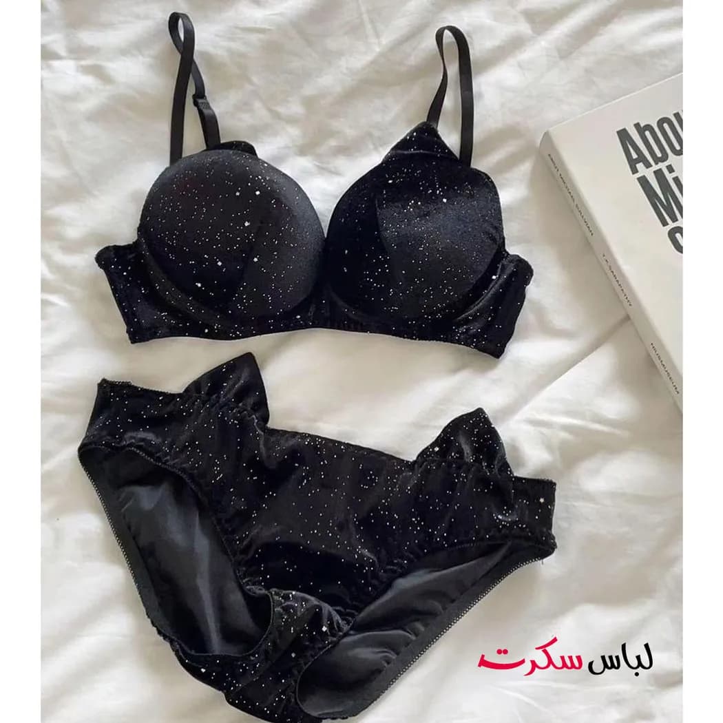 ست لباس زیر فنردار مخملی ls033 — تصویر ۱۱