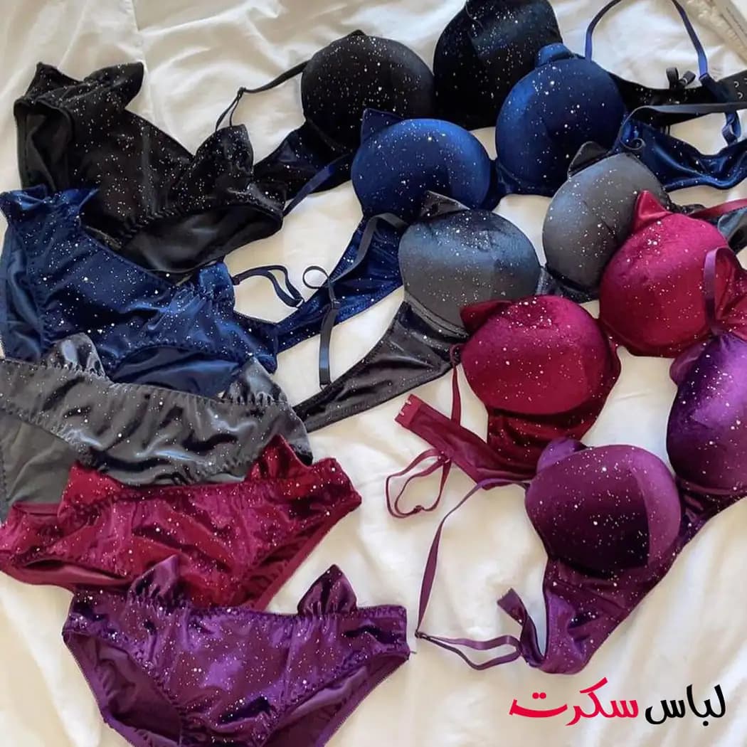 ست لباس زیر فنردار مخملی ls033 — تصویر ۱۰