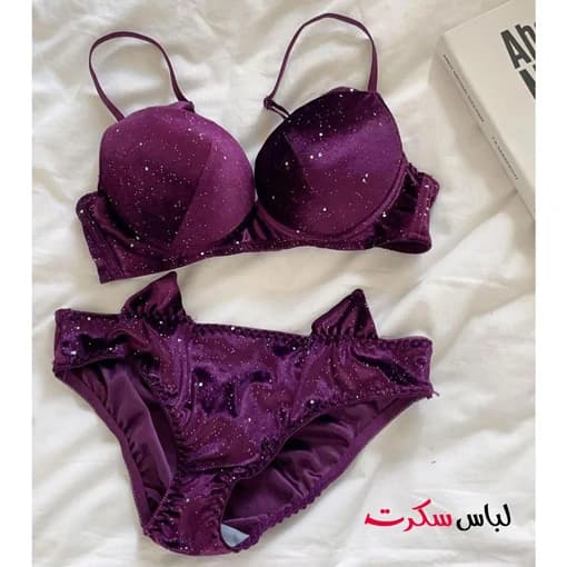 ست لباس زیر فنردار مخملی ls033 — تصویر ۱۲