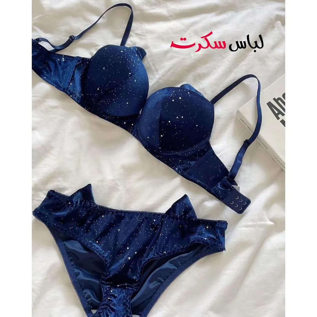 ست لباس زیر فنردار مخملی ls033 — تصویر ۸