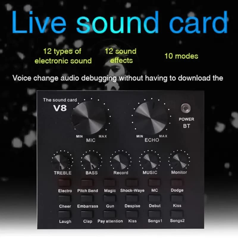 کارت صدا مدل V8 Live Sound Card — تصویر ۹