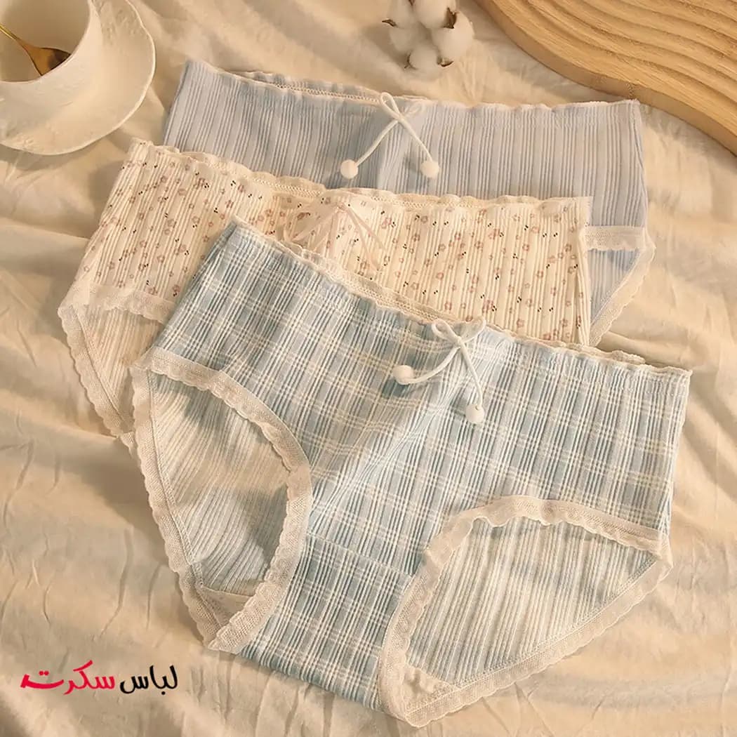 شورت نخی عروسکی پک 3 عددی ls267 — تصویر ۴