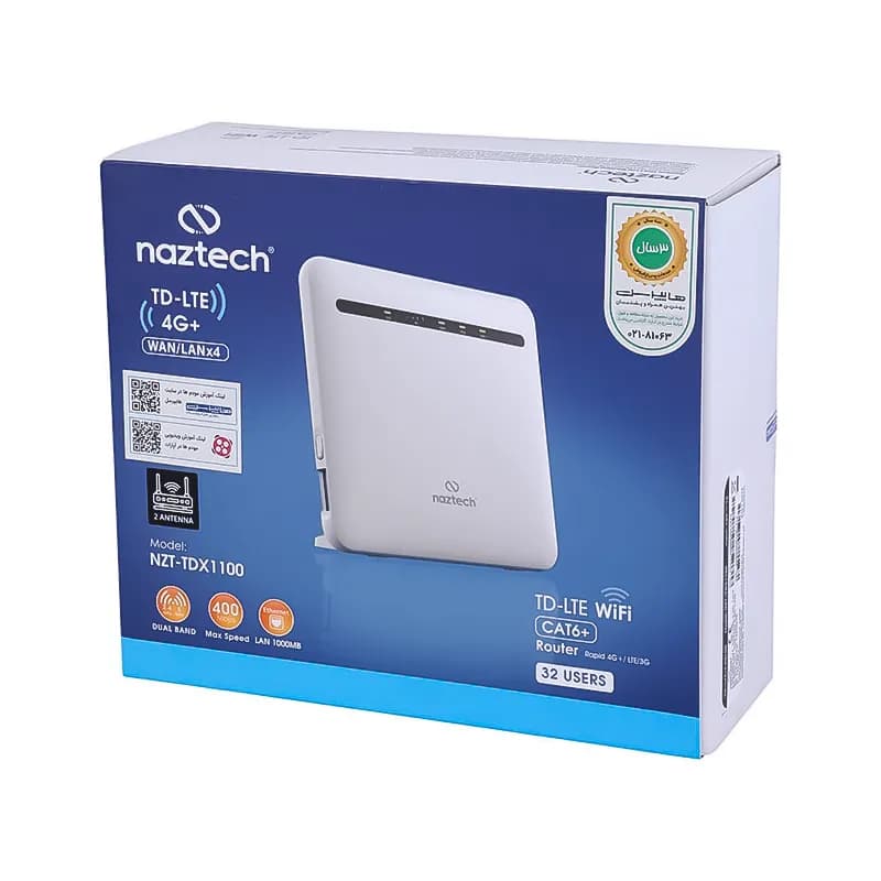 مودم روتر سیمکارتی 4G TD-LTE نزتک مدل TDX1100 گارانتی 36 ماهه — تصویر ۶
