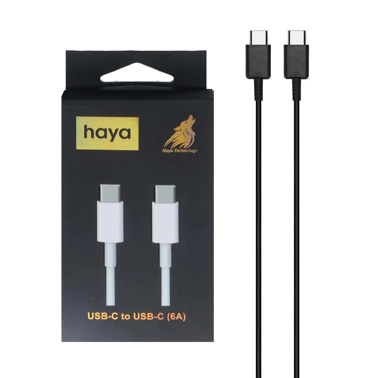 کابل شارژ فست Haya Type-C To Type-C مدل EP-T2510 – مشکی — تصویر ۴