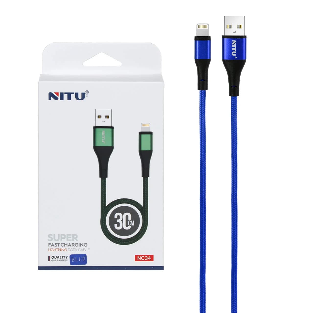 کابل شارژ پاوربانک فست آیفون NITU مدل NC34 – خاکستری (گارانتی 12 ماه تعویض نیکان همراه) — تصویر ۳