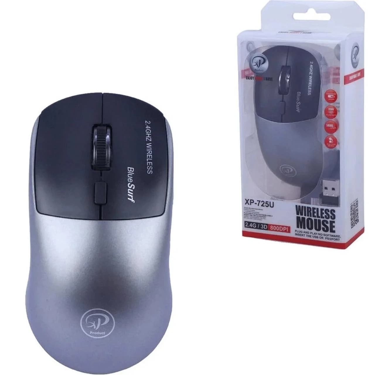 ماوس بی سیم XP Product مدل XP-725U – خاکستری