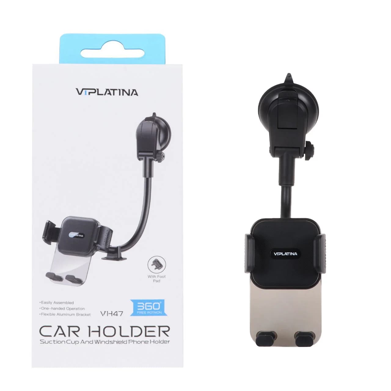 هولدر گوشی موبایل پایه دار VIPLATINA مدل VH47 – مشکی — تصویر ۲