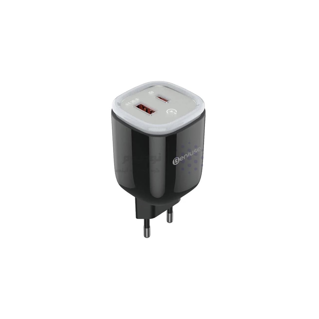 شارژر دیواری PD و فست دو پورت Beniuse مدل BE-CH04 25W – مشکی — تصویر ۳