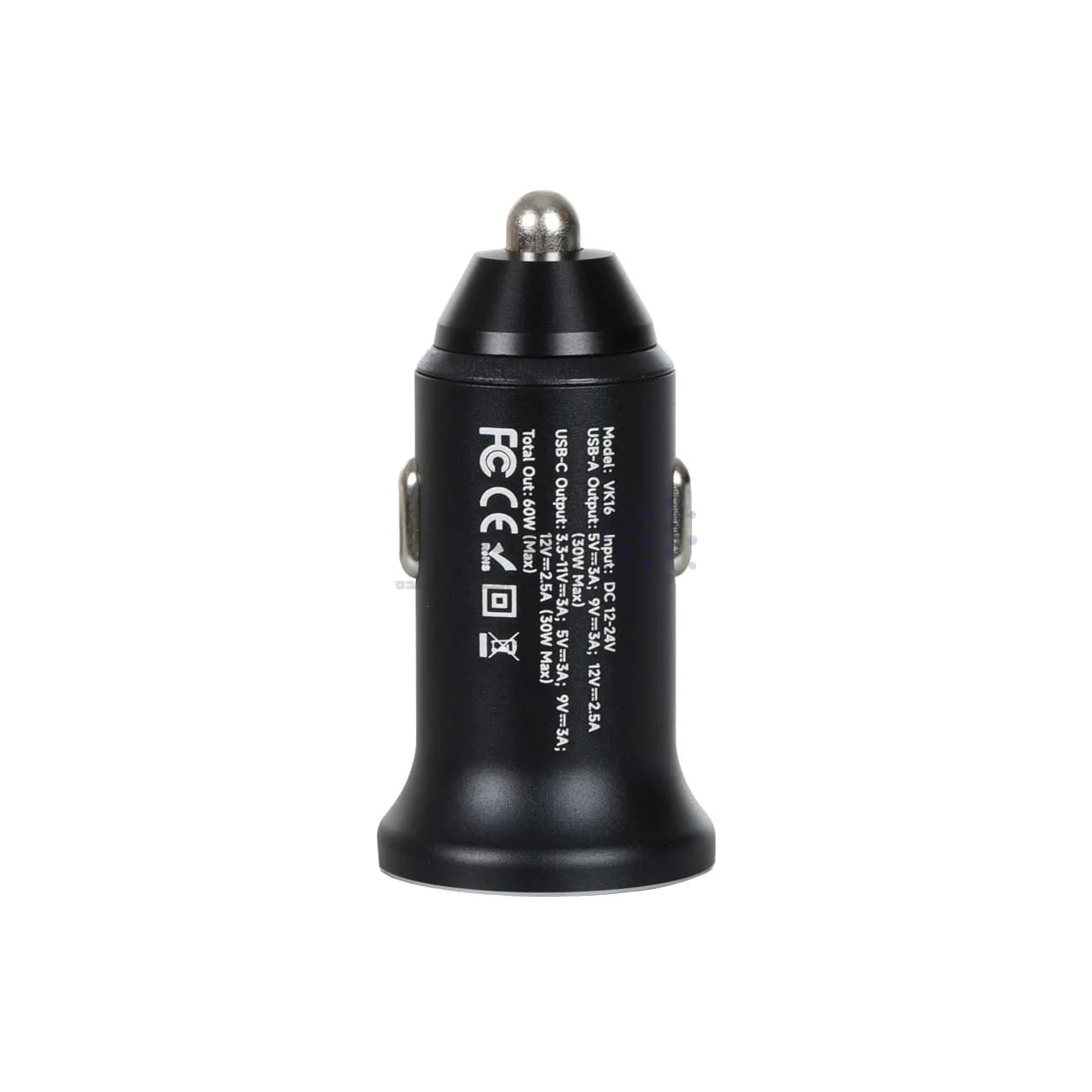 شارژر فندکی فست و PD دو پورت VIPLATINA مدل VK16 60W – مشکی (گارانتی 12 ماه تعویض نیکان همراه) — تصویر ۷