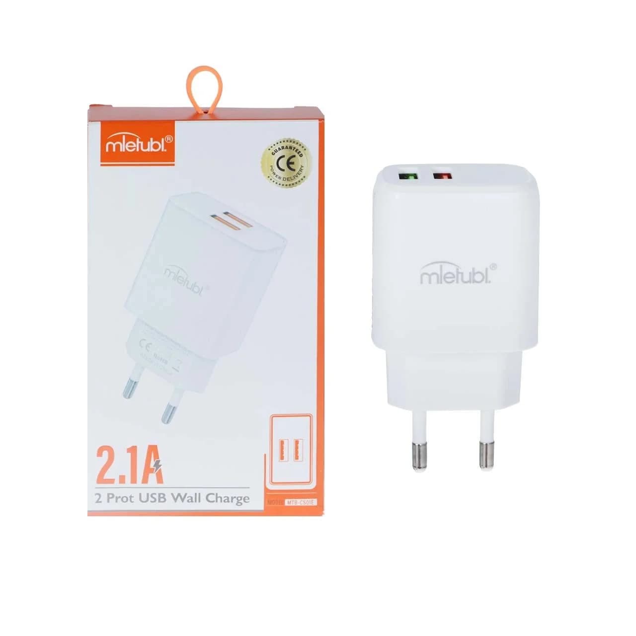 شارژر دیواری دو پورت Mietubl مدل MTB-CS01E 10W – سفید (گارانتی شش ماهه AZR)