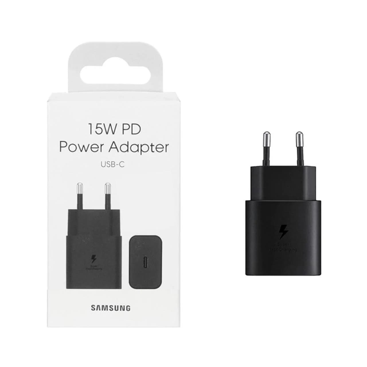 شارژر دیواری فست و PD تک پورت Samsung مدل T1510 15W – مشکی – SMO