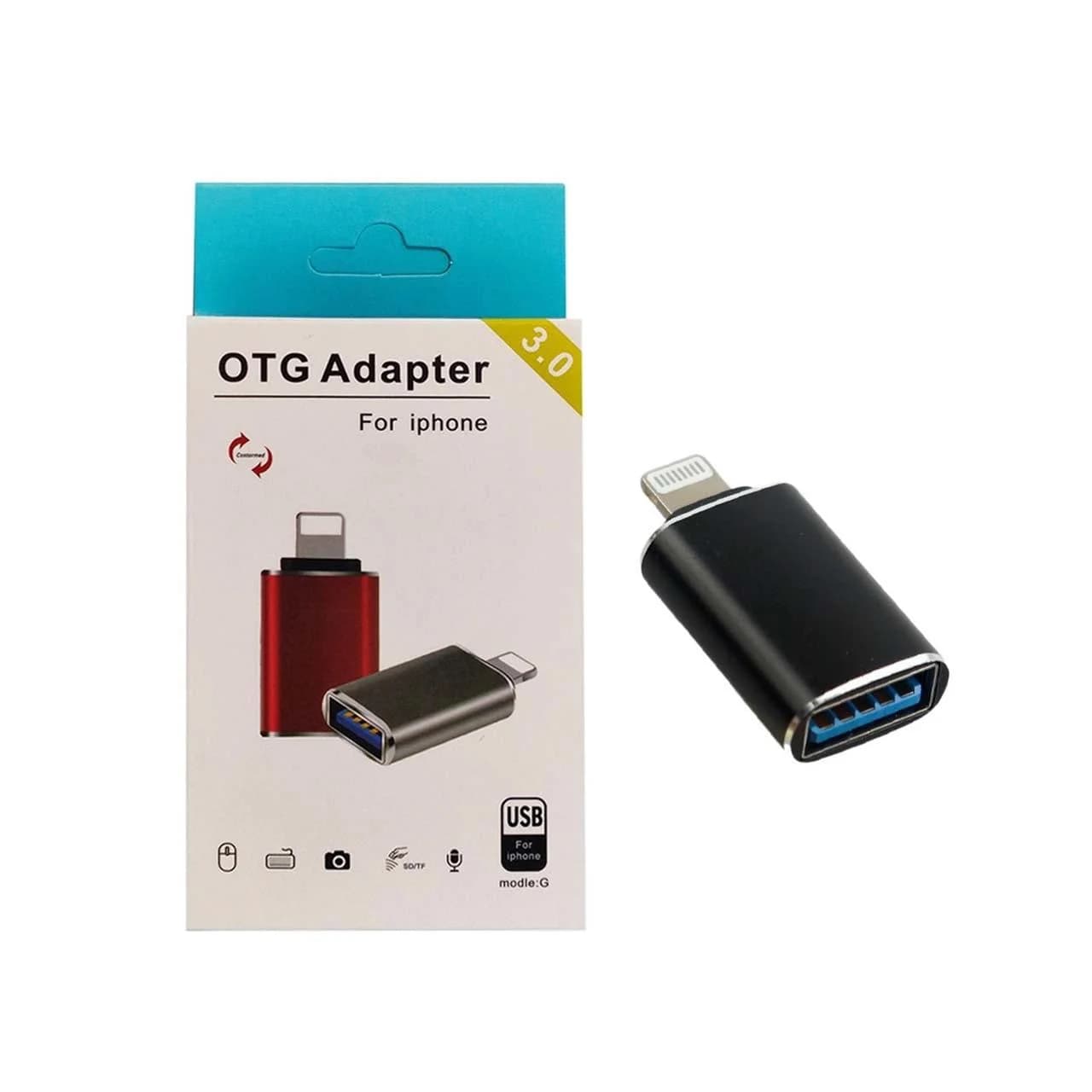 تبدیل OTG Lightning To USB مدل G – مشکی — تصویر ۴