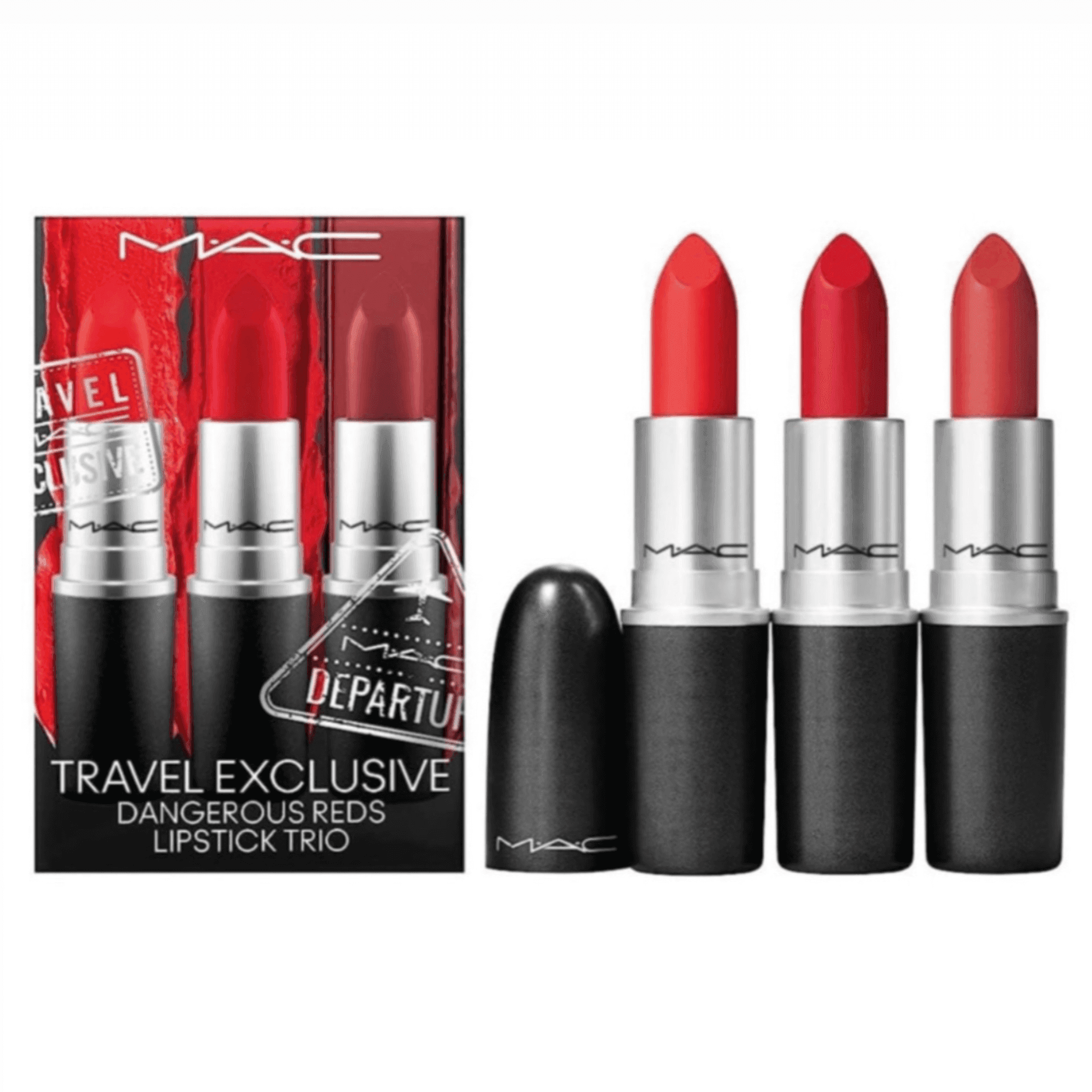 ست رژ لب ۳ عددی مک رنگ قرمز | Ruby Woo – Chili – Lady Danger | مات و ماندگار