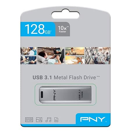 فلش مموری پی‌ ان‌ وای مدل Elite Steel USB3.1 ظرفیت 128 گیگابایت