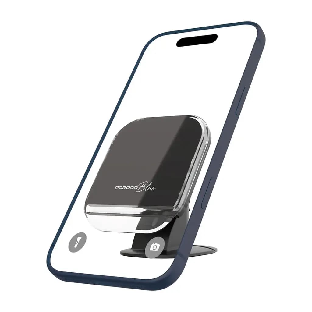 پایه نگهدارنده مغناطیسی گوشی مگ‌سیف پرودو بلک مدل Porodo Blue MagSafe Car Phone Mount with Strong Magnetic Hold – Black — تصویر ۸