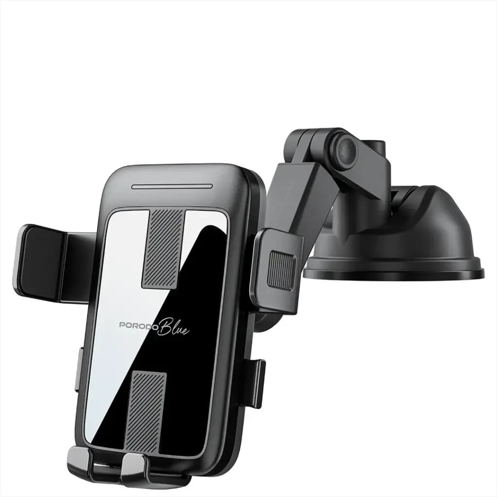 پایه نگهدارنده گوشی پرودو بلک مدل Porodo Blue Car Phone Holder Multi-Surface Mounting – Black — تصویر ۵