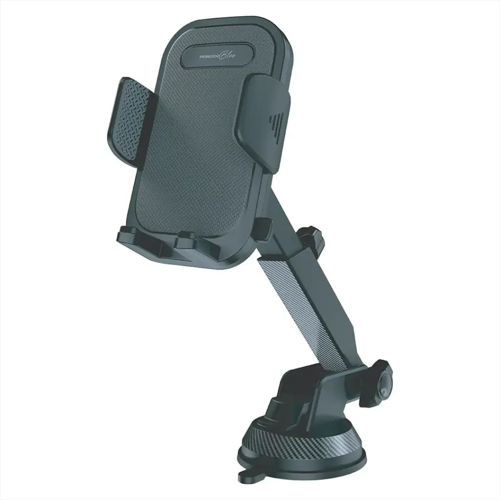 پایه نگهدارنده مکنده‌ای گوشی پرودو بلک مدل Porodo Blue Cradle Suction Car Phone Holder – Black — تصویر ۵