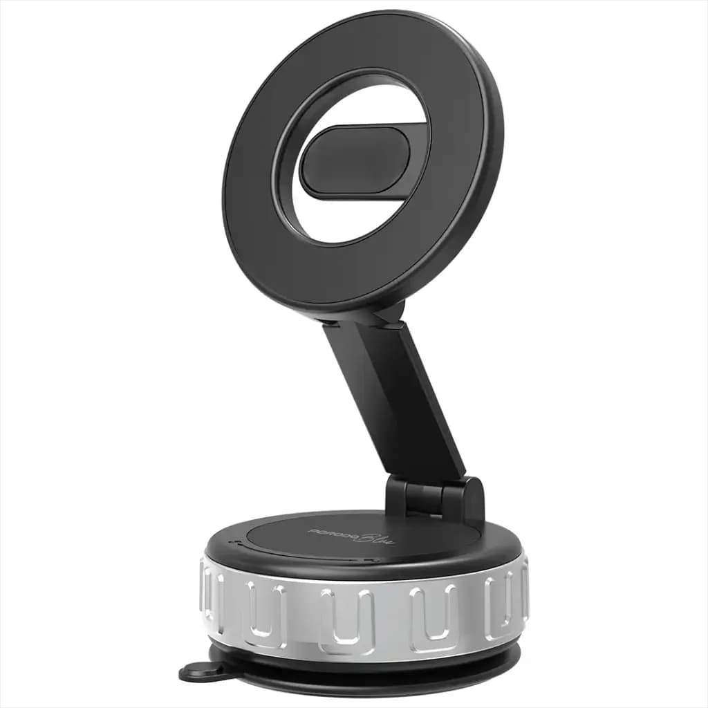 پایه نگهدارنده مغناطیسی مکنده‌ای پرودو بلک مدل Porodo Blue ClingX MagSafe Suction Holder – Black — تصویر ۲