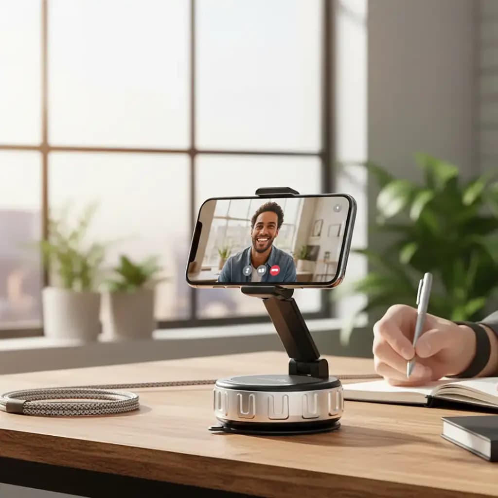پایه نگهدارنده مغناطیسی مکنده‌ای پرودو بلک مدل Porodo Blue ClingX MagSafe Suction Holder – Black — تصویر ۷